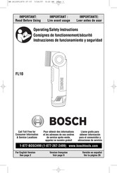 Bosch FL10 Consignes De Fonctionnement/Sécurité