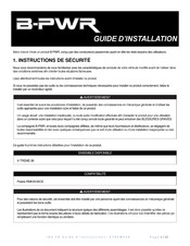 B-PWR X-TREME-36 Guide D'installation