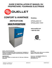 Ouellet OFEA 000-VV Serie Guide D'installation Et Manuel Du Propriétaire