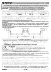 GIESSE AP100 Serie Manuel D'instructions