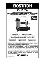 Bostitch FN16250 Manuel D'instructions Et D'entretien