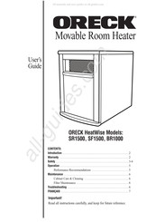 Oreck HEATWISE SF1500 Guide D'utilisation