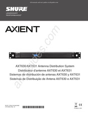 Shure AXT631 Mode D'emploi