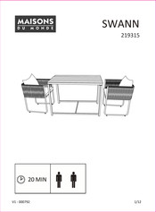 MAISONS DU MONDE SWANN 219315 Instructions D'assemblage