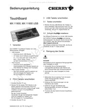 Cherry TouchBoard MX 11900 USB Mode D'emploi