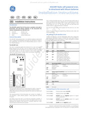 GE AS610RF-TR Instructions D'installation