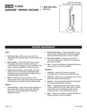 Uline SANITAIRE H-2268 Bulletin De Maintenance