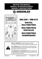 Greenlee DM-500 Manuel D'instructions