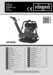 Scheppach HP3000S Traduction Des Instructions D'origine