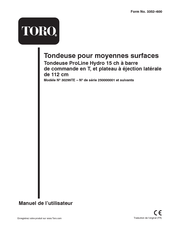 Toro intermediaire Proline Hydro 15 ch Manuel De L'utilisateur
