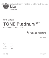 LG TONE Platinum SE HBS-1120 Manuel D'instructions