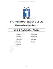 Level One GTL-2881 Manuel D'instructions