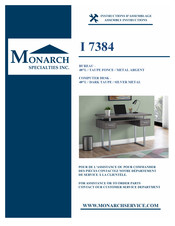 Monarch Specialties I 7384 Instructions D'assemblage