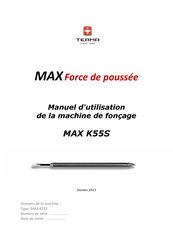 TERMA MAX K55S Manuel D'utilisation