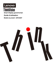 Lenovo ThinkVision 62F0 Guide D'utilisation