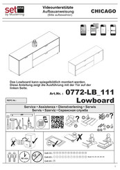Musterring SetOne CHICAGO 0772-LB 111 Instructions D'assemblage