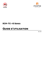 Ricoma RCM-TC-7S Serie Guide D'utilisation