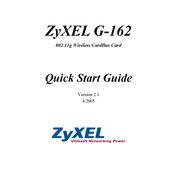 Zyxel G-162 Mode D'emploi