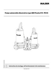 Sulzer Piranha PE28/2-C-60 Instructions De Montage, De Fonctionnement Et De Maintenance
