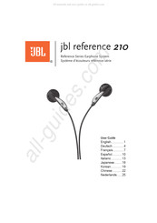 JBL reference 210 Mode D'emploi