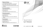 LG GT400 Guide De L'utilisateur