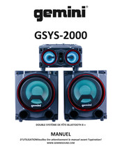 Gemini GSYS-2000 Manuel D'utilisation