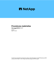 NetApp StorageGRID 11.7 E5700SG Procédures D'installation Et Guide De Dépannage