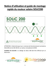 EarthWise Solarcoop SOLiC200 Notice D'utilisation