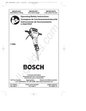 Bosch BRUTE 11304 Consignes De Fonctionnement/Sécurité