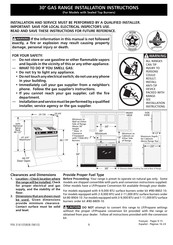 Frigidaire FGF379WESR Notice D'installation