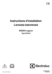 Electrolux W555H Lagoon Instructions D'installation