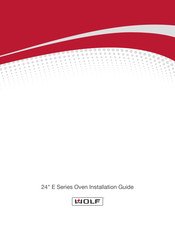 Wolf SO24TESTH Guide D'installation