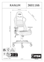 Jysk RANUM 3601166 Instructions D'assemblage