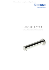 Hansa ELECTRA 0088 0010 Instructions D'installation