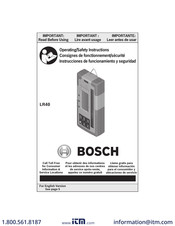 Bosch LR40 Consignes De Fonctionnement/Sécurité