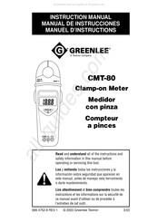 Textron Company Greenlee CMT-80 Manuel D'instructions