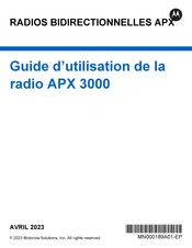 Motorline professional APX 3000 Guide D'utilisation