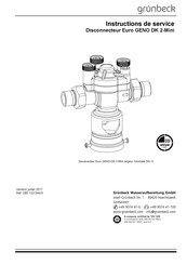 Grunbeck Euro GENO DK 2-Mini Instructions De Service