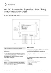 Kilsen KAL740 Instructions D'installation