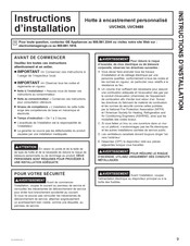 GE UVC9480 Instructions D'installation