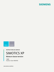Siemens SIMOTICS XP 1MB5 Instructions De Service