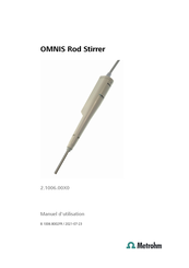 Metrohm OMNIS Rod Stirrer Manuel D'utilisation