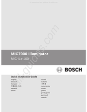 Bosch MIC7000 Illuminator MIC-IL 100 Serie Guide D'installation Rapide