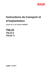 Traub 6060301 Manuel D'implantation