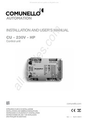 Comunello Automation CU-230V-HP Instructions D'utilisation Et D'installation