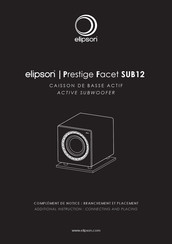 Elipson Prestige Facet SUB 12 Complement A La Notice D'exploitation