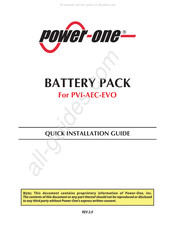 Power One PVI-AEC-EVO Guide D'installation Rapide