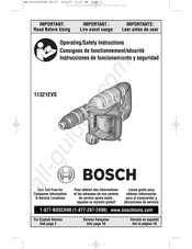 Bosch 11321EVS Consignes De Fonctionnement/Sécurité