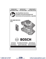 Bosch RC5 Consignes De Fonctionnement/Sécurité