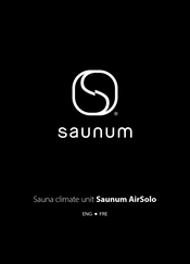 Saunum AirSolo Instructions D'utilisation Et D'installation